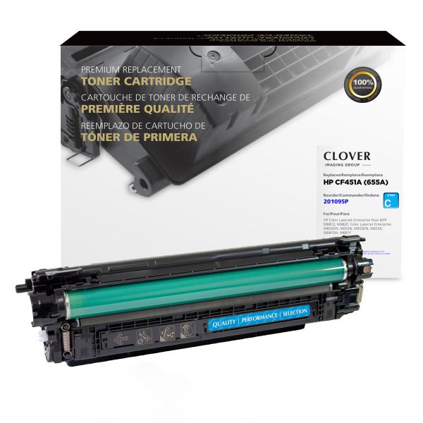 Clover Imaging Remanufactured Cyan Toner Cartridge for HP CF451A (HP 655A)