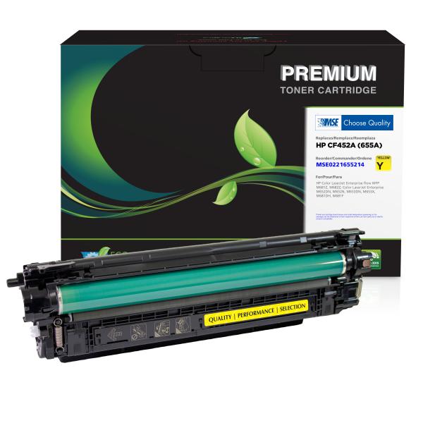 MSE Remanufactured Yellow Toner Cartridge for HP CF452A (HP 655A)