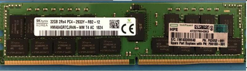 Depot International Remanufactured HPE 32GB (1x32GB) Dual Rank x4 DDR4-2933 CAS-21-21-21 Registered Smart Memory Kit