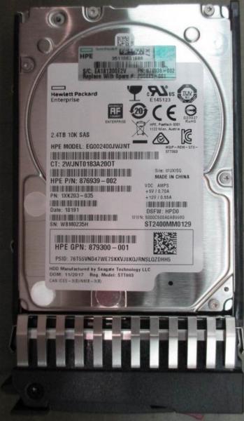 HP Enterprise OEM HPE MSA 2.4TB 12G SAS 10K 2.5IN 512E HDD
