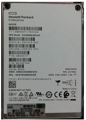 HP Enterprise OEM HPE 800GB SAS WI SFF SC DS SSD