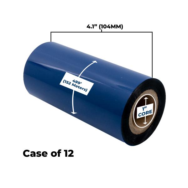 Clover Imaging Non-OEM New High Performance Wax Ribbon 104mm x 152M (12 Ribbons/Case) for Intermec Printers